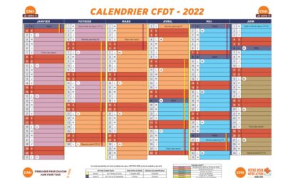 Calendrier CFDT 2022