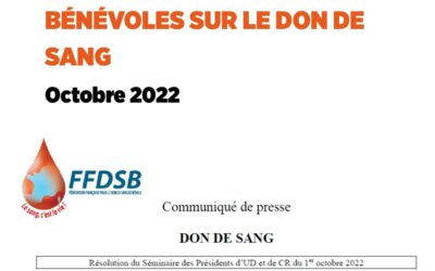 Alerte des donneurs bénévoles sur le don de sang