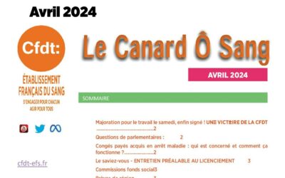 LE CANARD Ô SANG avril 2024