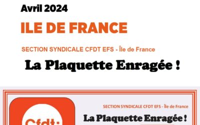 La Plaquette Enragée IDF avril 2024