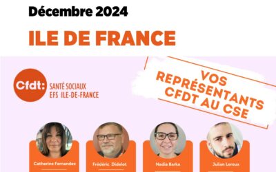 Vos représentants au CSE de l’EFS Ile-de-France